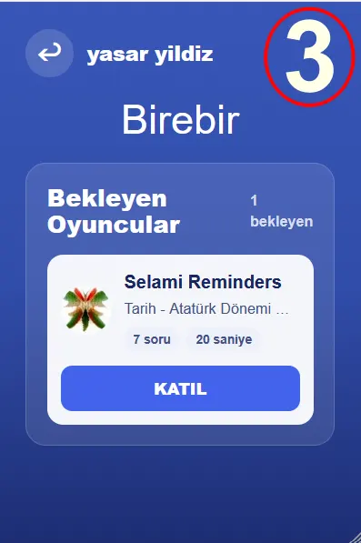 Birebir Eşleşme Ekranı