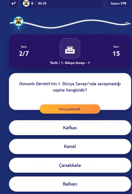 Tek Başına Oyun Ekranı
