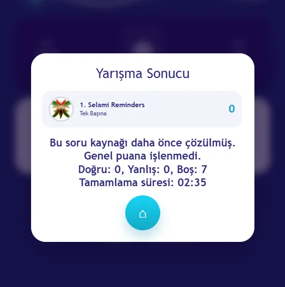 Tek Başına Oyun Ekranı