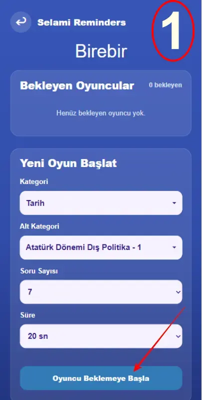 Birebir Eşleşme Ekranı