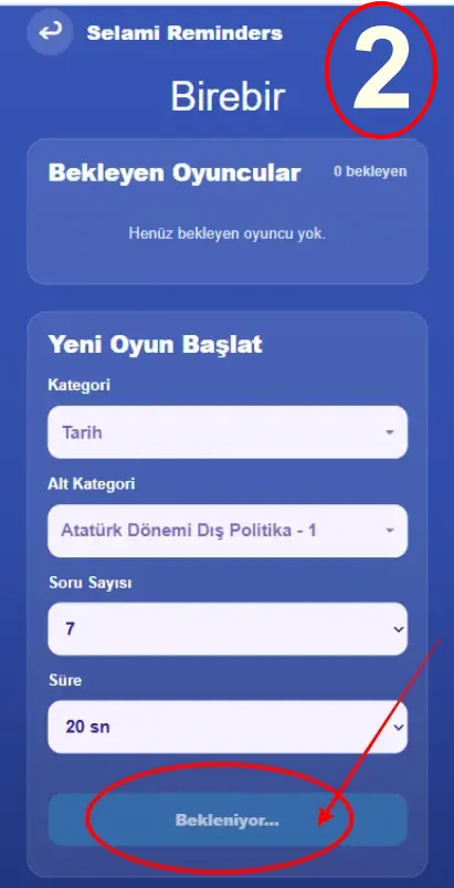 Birebir Eşleşme Ekranı