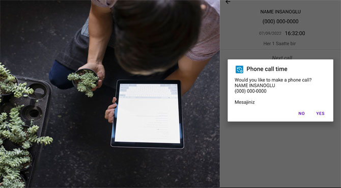 HNSReminders : Programlanabilir otomatik arama uygulaması