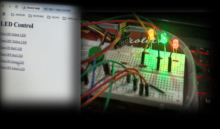 Esp-01 WiFi Modül ile LED Yakıp Söndürme