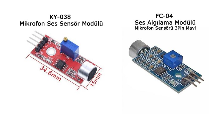 Mikrofon Ses Sensör Modülü Arduino Uyumlu KY-038