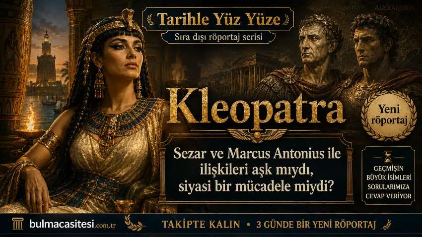 Kleopatra ile Tarihle Yüz Yüze: “Sezar ve Marcus Antonius ile İlişkileriniz Aşk mıydı, Siyasi Bir Mücadele miydi”